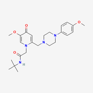 molecular formula C24H34N4O4 B2397110 N-(tert-butyl)-2-(5-methoxy-2-((4-(4-methoxyphenyl)piperazin-1-yl)methyl)-4-oxopyridin-1(4H)-yl)acetamide CAS No. 921479-62-1