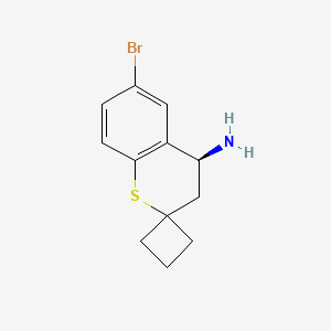 molecular formula C12H14BrNS B2397115 6'-Bromospiro[cyclobutane-1,2'-thiochroman]-4'-amine CAS No. 1823913-10-5