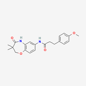 N-(3,3-dimethyl-4-oxo-2,3,4,5-tetrahydrobenzo[b][1,4]oxazepin-7-yl)-3-(4-methoxyphenyl)propanamide