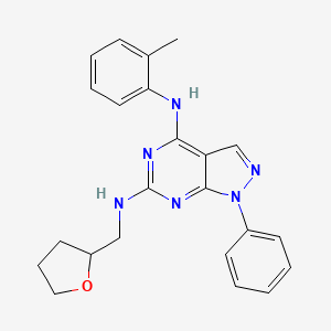 N~4~-(2-methylphenyl)-1-phenyl-N~6~-(tetrahydrofuran-2-ylmethyl)-1H-pyrazolo[3,4-d]pyrimidine-4,6-diamine