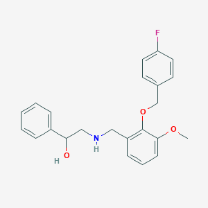 molecular formula C23H24FNO3 B239713 2-({2-[(4-Fluorobenzyl)oxy]-3-methoxybenzyl}amino)-1-phenylethanol 
