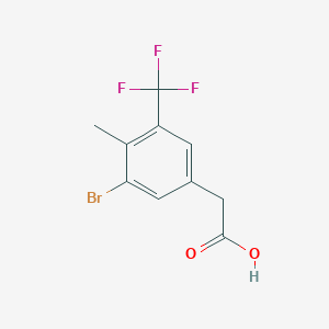 molecular formula C10H8BrF3O2 B2397130 3-Bromo-4-methyl-5-(trifluoromethyl)phenylacetic acid CAS No. 2387022-29-7