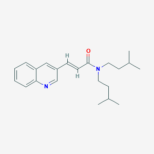molecular formula C22H30N2O B2397133 (E)-N,N-diisopentyl-3-(3-quinolinyl)-2-propenamide CAS No. 478039-35-9