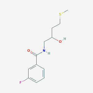 molecular formula C12H16FNO2S B2397135 3-Fluoro-N-(2-hydroxy-4-methylsulfanylbutyl)benzamide CAS No. 2319847-09-9