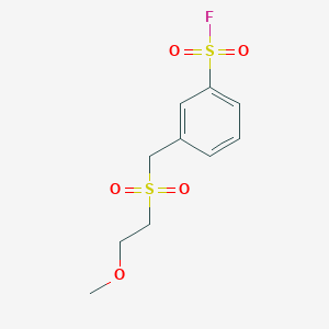 molecular formula C10H13FO5S2 B2397136 3-(2-Methoxyethylsulfonylmethyl)benzenesulfonyl fluoride CAS No. 2138180-66-0