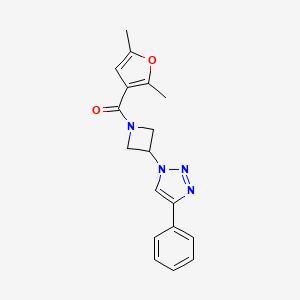 (2,5-dimethylfuran-3-yl)(3-(4-phenyl-1H-1,2,3-triazol-1-yl)azetidin-1-yl)methanone