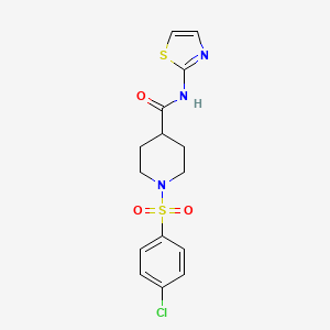 1-((4-chlorophenyl)sulfonyl)-N-(thiazol-2-yl)piperidine-4-carboxamide