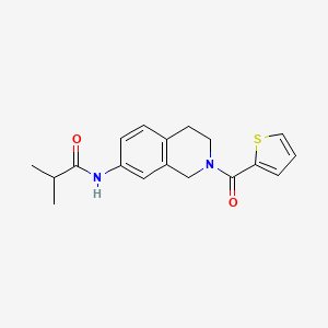 molecular formula C18H20N2O2S B2397150 N-(2-(噻吩-2-羰基)-1,2,3,4-四氢异喹啉-7-基)异丁酰胺 CAS No. 955641-79-9