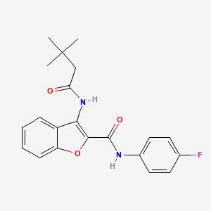 molecular formula C21H21FN2O3 B2397165 3-(3,3-dimethylbutanamido)-N-(4-fluorophenyl)benzofuran-2-carboxamide CAS No. 887883-24-1