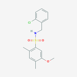 molecular formula C16H18ClNO3S B2397167 [(2-Chlorophenyl)methyl][(5-methoxy-2,4-dimethylphenyl)sulfonyl]amine CAS No. 873578-96-2