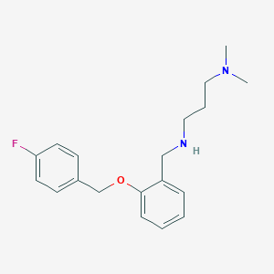 molecular formula C19H25FN2O B239717 N-[3-(dimethylamino)propyl]-N-{2-[(4-fluorobenzyl)oxy]benzyl}amine 