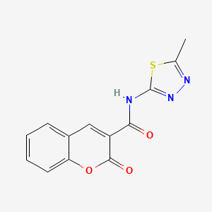 molecular formula C13H9N3O3S B2397176 N-(5-methyl-1,3,4-thiadiazol-2-yl)-2-oxo-2H-chromene-3-carboxamide CAS No. 303798-34-7