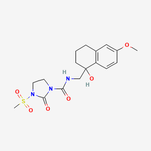 N-((1-hydroxy-6-methoxy-1,2,3,4-tetrahydronaphthalen-1-yl)methyl)-3-(methylsulfonyl)-2-oxoimidazolidine-1-carboxamide