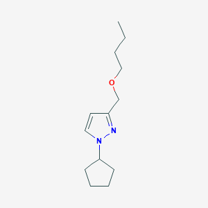 molecular formula C13H22N2O B2397180 3-(butoxymethyl)-1-cyclopentyl-1H-pyrazole CAS No. 1856077-27-4