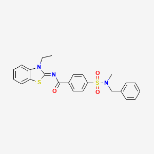 4-[benzyl(methyl)sulfamoyl]-N-(3-ethyl-1,3-benzothiazol-2-ylidene)benzamide
