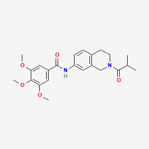 molecular formula C23H28N2O5 B2397191 N-(2-isobutyryl-1,2,3,4-tetrahydroisoquinolin-7-yl)-3,4,5-trimethoxybenzamide CAS No. 955736-95-5