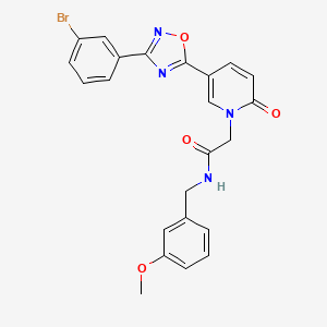 2-(5-(3-(3-bromophenyl)-1,2,4-oxadiazol-5-yl)-2-oxopyridin-1(2H)-yl)-N-(3-methoxybenzyl)acetamide
