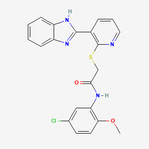 2-((3-(1H-benzo[d]imidazol-2-yl)pyridin-2-yl)thio)-N-(5-chloro-2-methoxyphenyl)acetamide