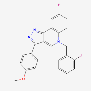 molecular formula C24H17F2N3O B2397200 8-氟-5-(2-氟苄基)-3-(4-甲氧基苯基)-5H-吡唑并[4,3-c]喹啉 CAS No. 866348-40-5