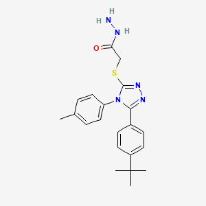 2-{[5-(4-tert-butylphenyl)-4-(4-methylphenyl)-4H-1,2,4-triazol-3-yl]sulfanyl}acetohydrazide