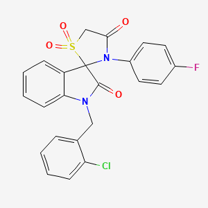 1-(2-Chlorobenzyl)-3'-(4-fluorophenyl)spiro[indoline-3,2'-thiazolidine]-2,4'-dione 1',1'-dioxide
