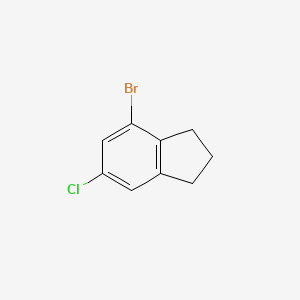 molecular formula C9H8BrCl B2397223 4-Bromo-6-chloro-2,3-dihydro-1H-indene CAS No. 1781866-84-9