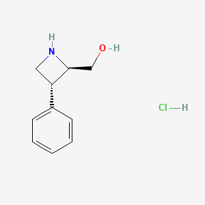 molecular formula C10H14ClNO B2397224 [(2R,3R)-3-Phenylazetidin-2-yl]methanol;hydrochloride CAS No. 2343964-14-5