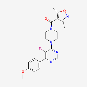 (3,5-Dimethyl-1,2-oxazol-4-yl)-[4-[5-fluoro-6-(4-methoxyphenyl)pyrimidin-4-yl]piperazin-1-yl]methanone
