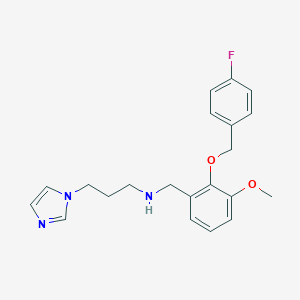 molecular formula C21H24FN3O2 B239723 N-{2-[(4-fluorobenzyl)oxy]-3-methoxybenzyl}-3-(1H-imidazol-1-yl)propan-1-amine 