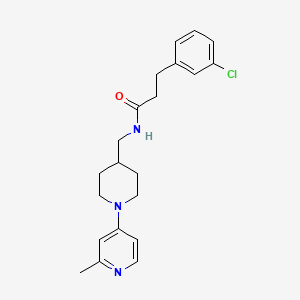 3-(3-chlorophenyl)-N-((1-(2-methylpyridin-4-yl)piperidin-4-yl)methyl)propanamide