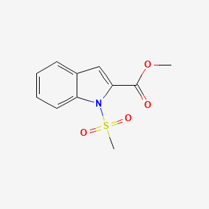molecular formula C11H11NO4S B2397234 methyl 1-(methylsulfonyl)-1H-indole-2-carboxylate CAS No. 442155-74-0