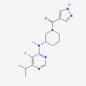 [3-[(5-Fluoro-6-propan-2-ylpyrimidin-4-yl)-methylamino]piperidin-1-yl]-(1H-pyrazol-4-yl)methanone