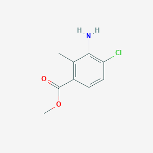 molecular formula C9H10ClNO2 B2397237 3-氨基-4-氯-2-甲基苯甲酸甲酯 CAS No. 190367-58-9