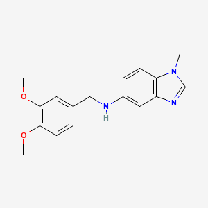 molecular formula C17H19N3O2 B2397247 (3,4-二甲氧基-苄基)-(1-甲基-1H-苯并咪唑-5-基)-胺 CAS No. 364341-43-5