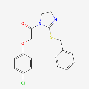 1-(2-(benzylthio)-4,5-dihydro-1H-imidazol-1-yl)-2-(4-chlorophenoxy)ethanone