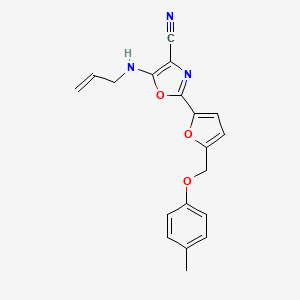 5-(Allylamino)-2-(5-((p-tolyloxy)methyl)furan-2-yl)oxazole-4-carbonitrile