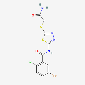 N-[5-(2-amino-2-oxoethyl)sulfanyl-1,3,4-thiadiazol-2-yl]-5-bromo-2-chlorobenzamide