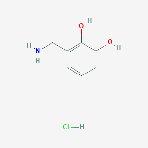 molecular formula C7H10ClNO2 B2397281 盐酸3-(氨甲基)苯-1,2-二醇 CAS No. 1194-90-7