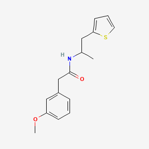 molecular formula C16H19NO2S B2397284 2-(3-甲氧基苯基)-N-(1-(噻吩-2-基)丙基)乙酰胺 CAS No. 1211631-61-6