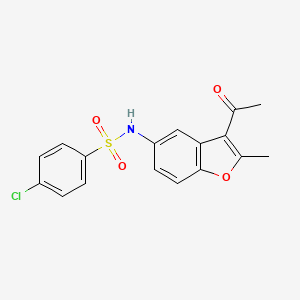 N-(3-Acetyl-2-methyl-benzofuran-5-yl)-4-chloro-benzenesulfonamide