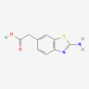 molecular formula C9H8N2O2S B2397289 (2-氨基苯并噻唑-6-基)乙酸 CAS No. 30132-15-1