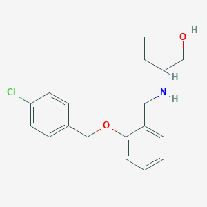 molecular formula C18H22ClNO2 B239729 2-({2-[(4-Chlorobenzyl)oxy]benzyl}amino)-1-butanol 
