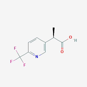 molecular formula C9H8F3NO2 B2397293 (2R)-2-[6-(Trifluoromethyl)pyridin-3-yl]propanoic acid CAS No. 2248201-16-1