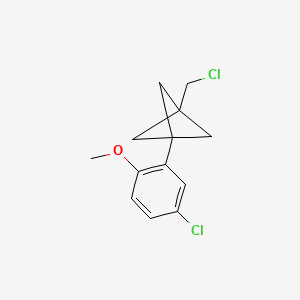 1-(5-Chloro-2-methoxyphenyl)-3-(chloromethyl)bicyclo[1.1.1]pentane