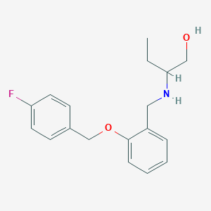 molecular formula C18H22FNO2 B239730 2-({2-[(4-Fluorobenzyl)oxy]benzyl}amino)-1-butanol 