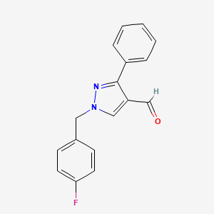 1-(4-fluorobenzyl)-3-phenyl-1H-pyrazole-4-carbaldehyde