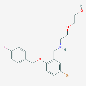 molecular formula C18H21BrFNO3 B239731 2-[2-({5-Bromo-2-[(4-fluorobenzyl)oxy]benzyl}amino)ethoxy]ethanol 