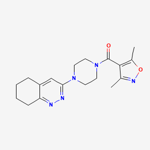 (3,5-Dimethylisoxazol-4-yl)(4-(5,6,7,8-tetrahydrocinnolin-3-yl)piperazin-1-yl)methanone