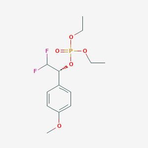 molecular formula C13H19F2O5P B2397315 2,2-Difluoro-1-(4-methoxyphenyl)ethyl diethyl phosphate CAS No. 191014-14-9