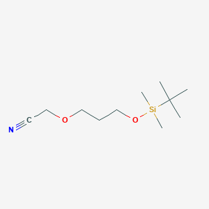 molecular formula C11H23NO2Si B2397323 2-[3-(tert-Butyldimethylsiloxy)propoxy]acetonitrile CAS No. 1430412-80-8